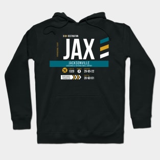 Vintage Jacksonville JAX Airport Code Travel Day Retro Air Travel Hoodie